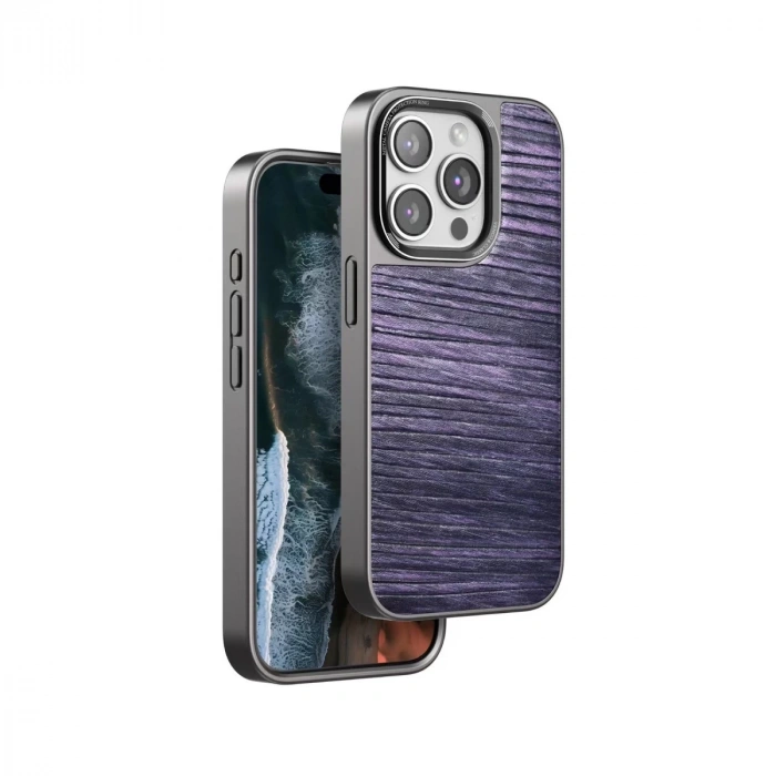 Venco  İphone 15 Pro Wave Kapak - Derin Mor