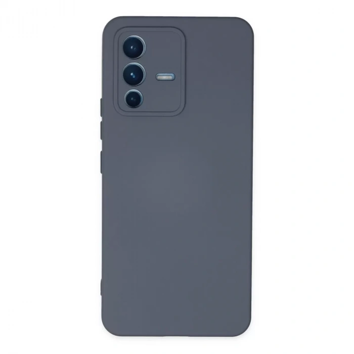 Vivo V23 5g Kılıf Nano İçi Kadife Silikon - Gri