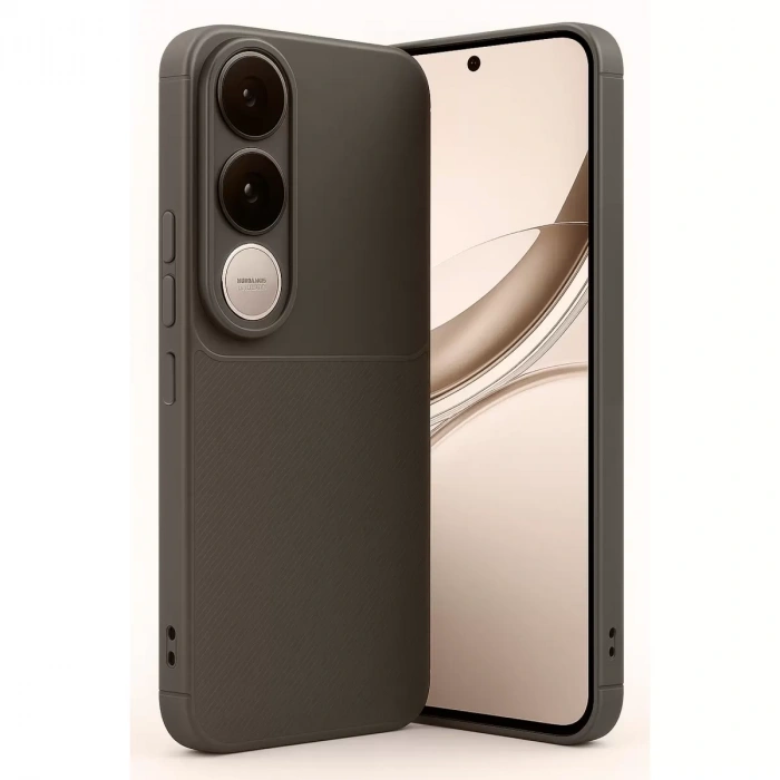 Vivo V50 Lite 4g Auto Focus Karbon Kapak - Kahverengi