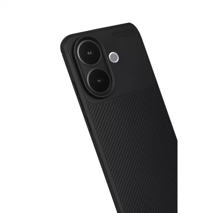 Vivo V60 Lite Auto Focus Karbon Kapak - Siyah
