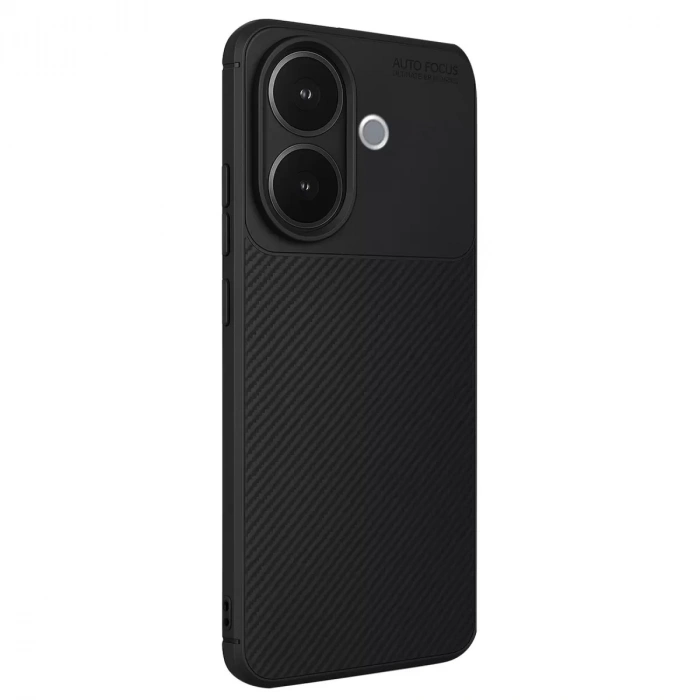 Vivo V60 Lite Auto Focus Karbon Kapak - Siyah