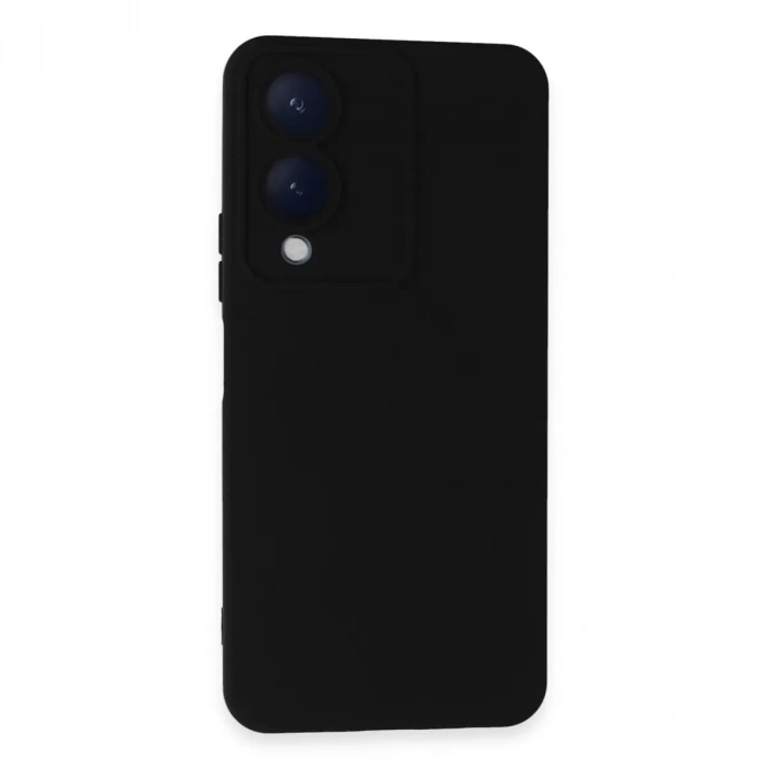 Vivo Y17s Kılıf Nano İçi Kadife Silikon - Siyah
