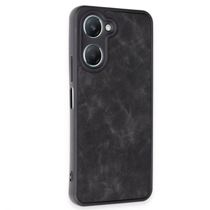 Vivo Y18 Kılıf Aras Deri Kapak - Siyah
