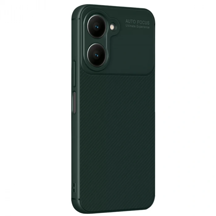 Vivo Y18 Kılıf Auto Focus Karbon Kapak - Koyu Yeşil