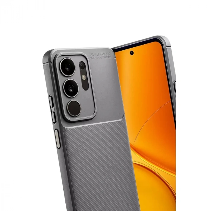Vivo Y29 4g Auto Focus Karbon Kapak - Gri