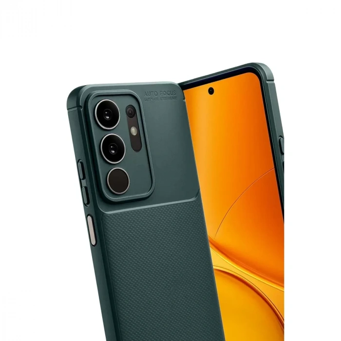Vivo Y29 4g Auto Focus Karbon Kapak - Koyu Yeşil