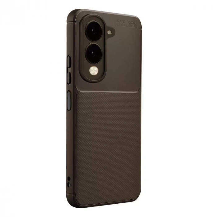 Vivo Y29s Auto Focus Karbon Kapak - Kahverengi