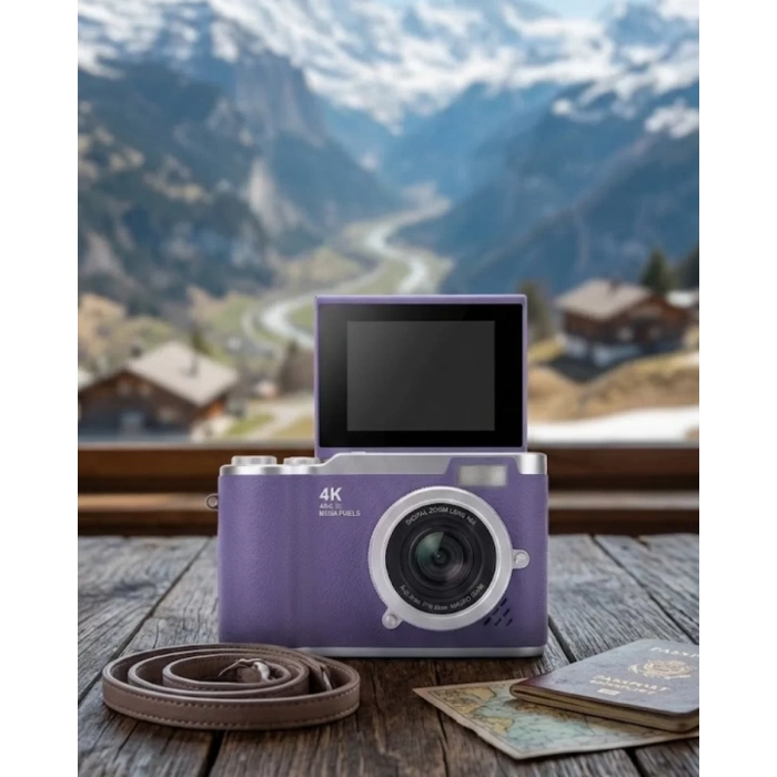 Vlog Kamera 4K Video 48 MP Otomatik Odaklı Flip Ekranlı