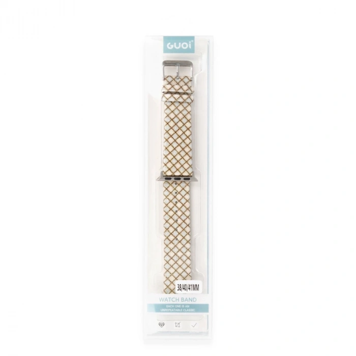 Watch 38mm Karo Motif Kordon - Mavi