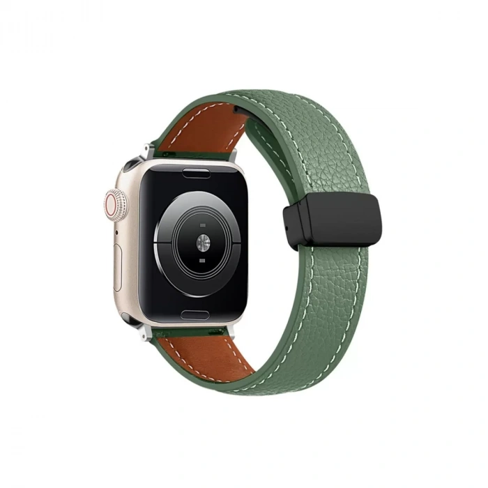 Watch 38mm Kr414 Daks Deri Kordon - Koyu Yeşil