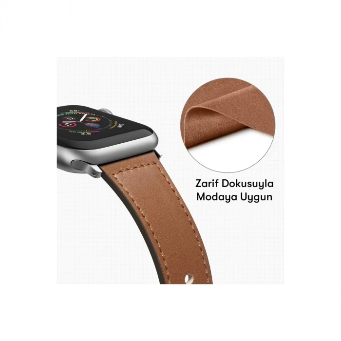 Watch 38mm Kr415 Luaz Deri Kordon - Kırmızı