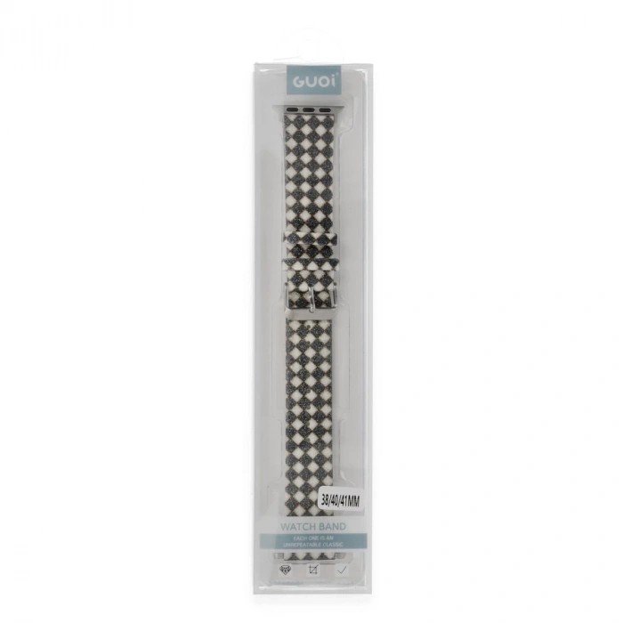 Watch 42mm Karo Motif Kordon - Siyah