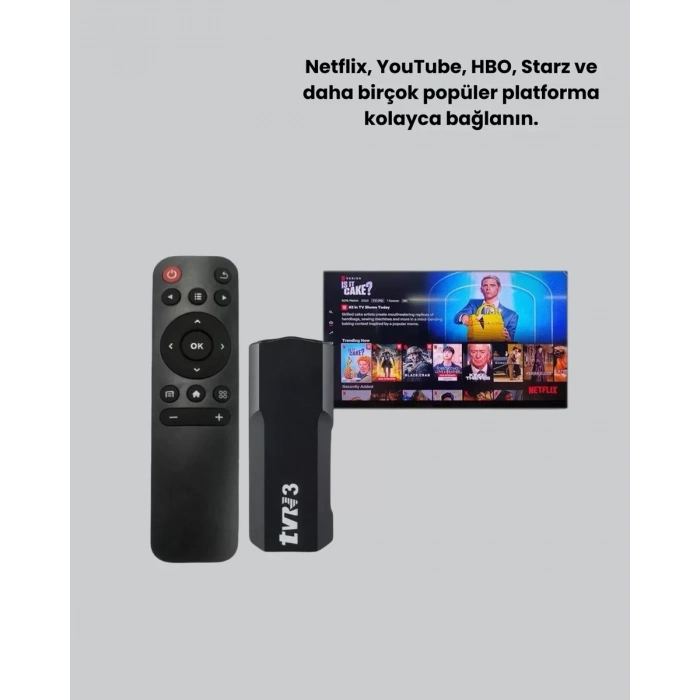 WiFi ve Bluetooth Destekli Android TV Dönüştürücü Stick