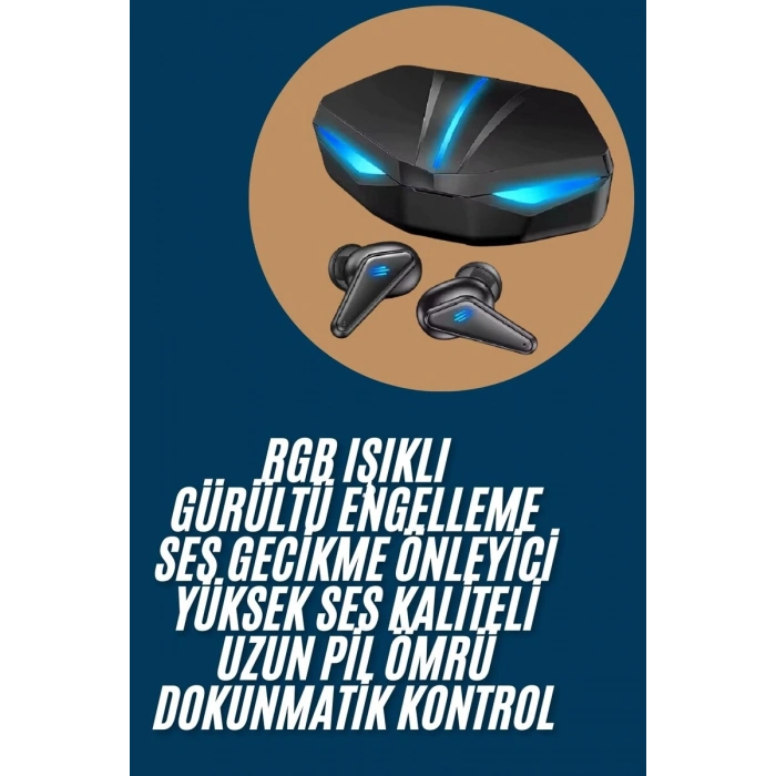 Wireless Gaming Kulaklık Mikrofonlu Bluetooth Oyuncu Kulaklığı