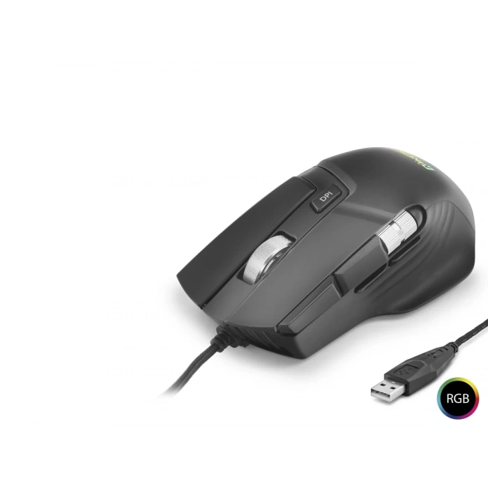 X13 Gaming Mouse 12400 Dpi 10 Tuş Makro 1000 Hz Rgb - Siyah
