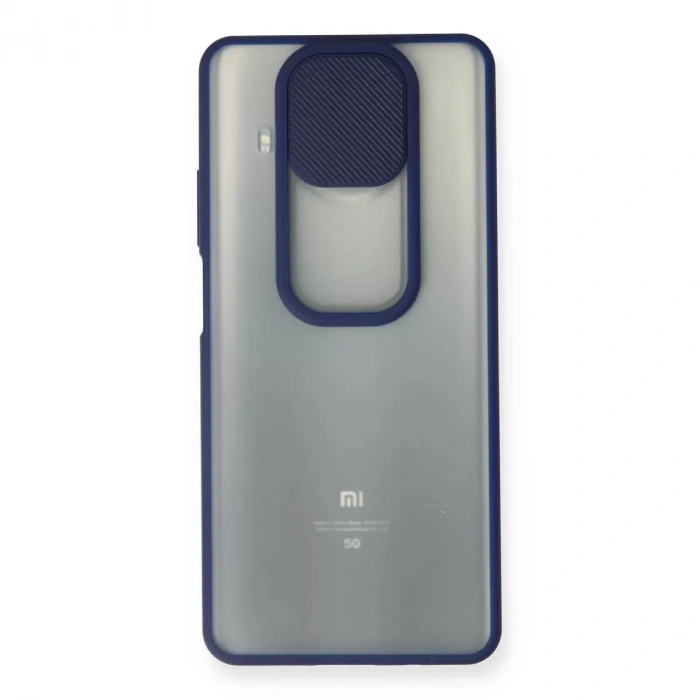 Xiaomi Mi 10t Lite Kılıf Palm Buzlu Kamera Sürgülü Silikon - Lacivert