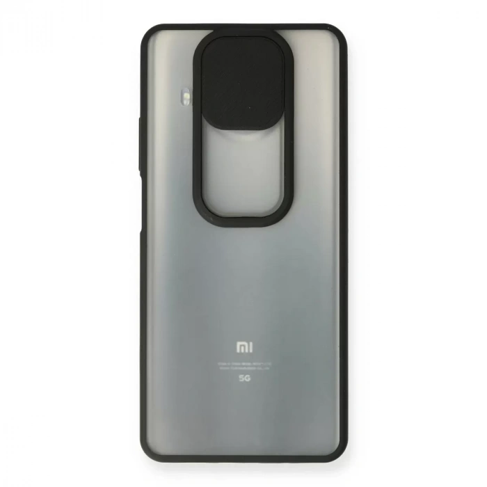 Xiaomi Mi 10t Lite Kılıf Palm Buzlu Kamera Sürgülü Silikon - Siyah