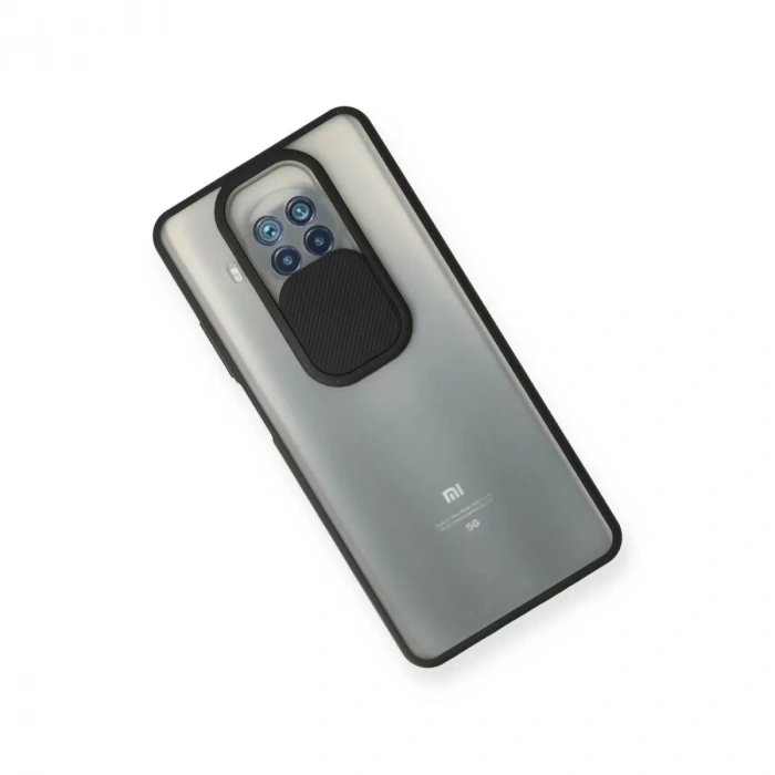 Xiaomi Mi 10t Lite Kılıf Palm Buzlu Kamera Sürgülü Silikon - Siyah