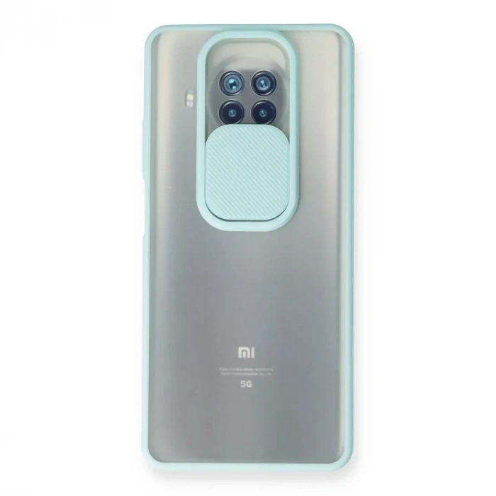 Xiaomi Mi 10t Lite Kılıf Palm Buzlu Kamera Sürgülü Silikon - Turkuaz