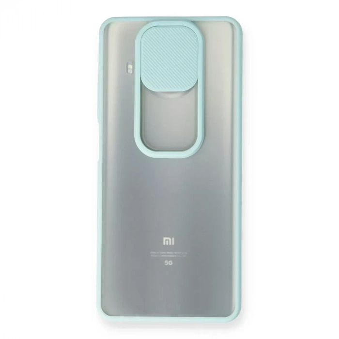 Xiaomi Mi 10t Lite Kılıf Palm Buzlu Kamera Sürgülü Silikon - Turkuaz