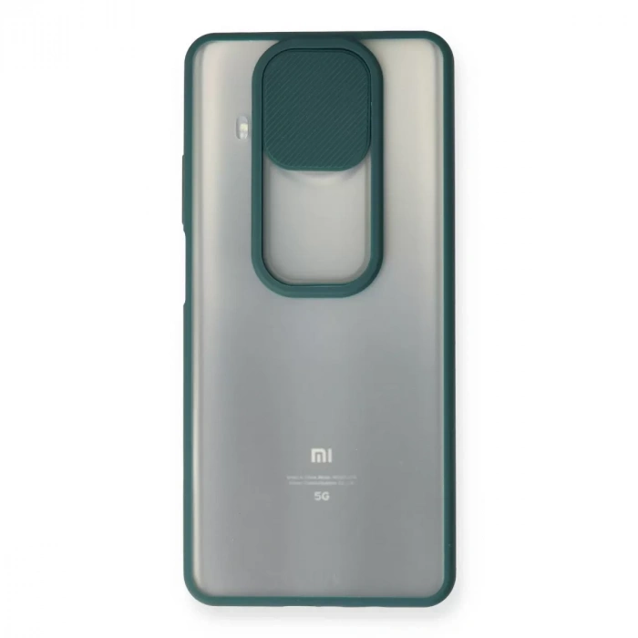 Xiaomi Mi 10t Lite Kılıf Palm Buzlu Kamera Sürgülü Silikon - Yeşil