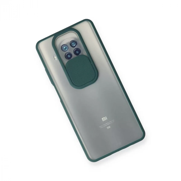 Xiaomi Mi 10t Lite Kılıf Palm Buzlu Kamera Sürgülü Silikon - Yeşil