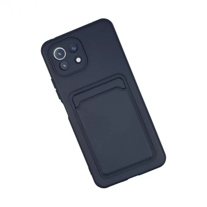 Xiaomi Mi 11 Kılıf Kelvin Kartvizitli Silikon - Lacivert
