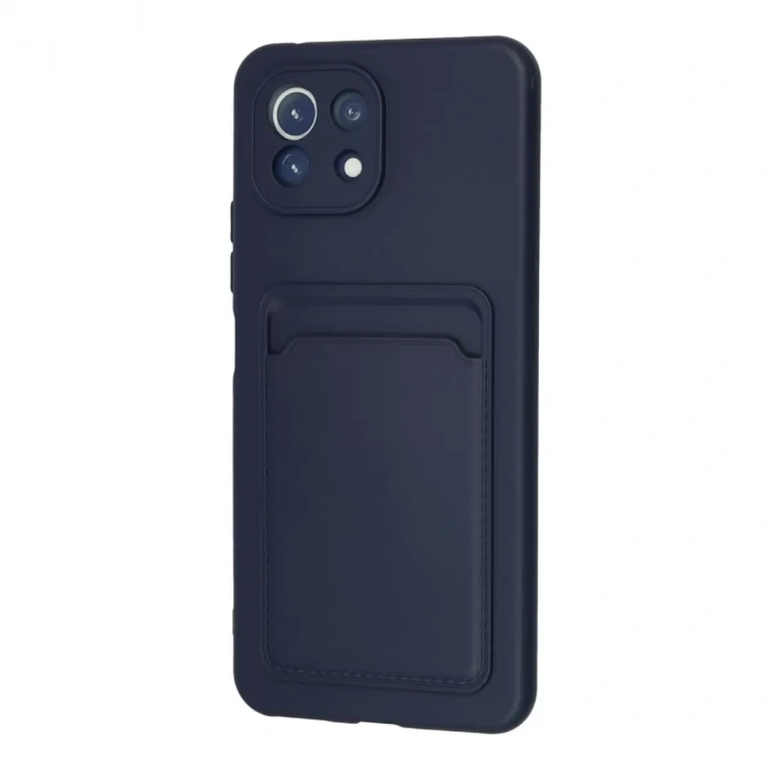 Xiaomi Mi 11 Kılıf Kelvin Kartvizitli Silikon - Lacivert
