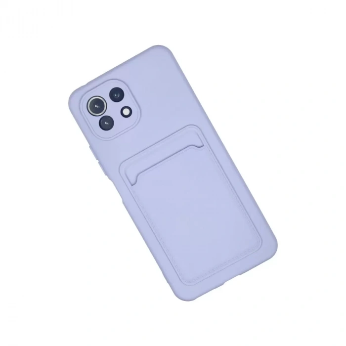 Xiaomi Mi 11 Kılıf Kelvin Kartvizitli Silikon - Lila