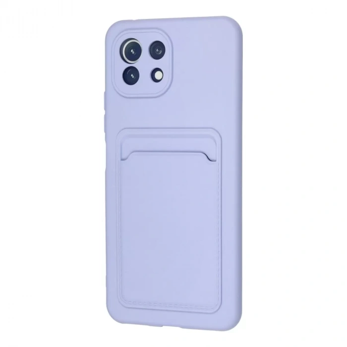Xiaomi Mi 11 Kılıf Kelvin Kartvizitli Silikon - Lila