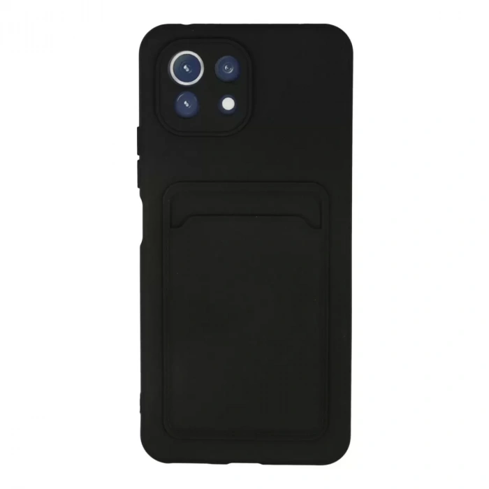 Xiaomi Mi 11 Kılıf Kelvin Kartvizitli Silikon - Siyah