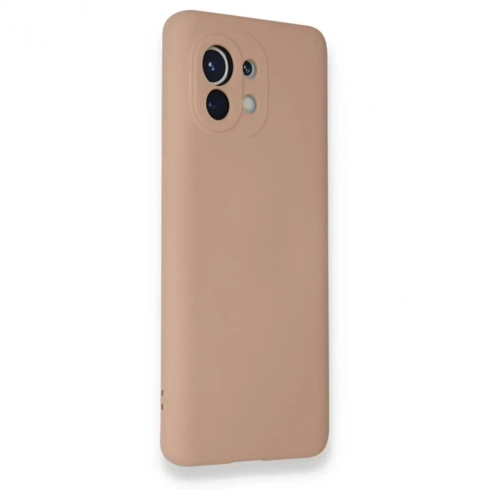 Xiaomi Mi 11 Kılıf Nano İçi Kadife Silikon - Pudra