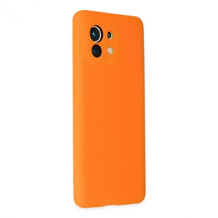 Xiaomi Mi 11 Kılıf Nano İçi Kadife Silikon - Turuncu