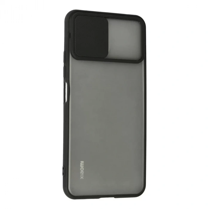 Xiaomi Mi 11 Lite Kılıf Palm Buzlu Kamera Sürgülü Silikon - Siyah