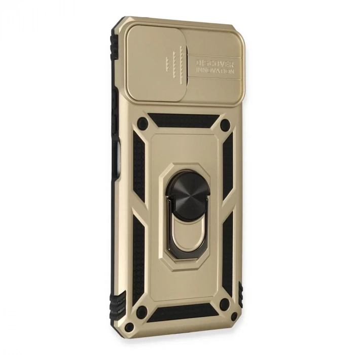 Xiaomi Mi 11 Lite Kılıf Pars Lens Yüzüklü Silikon - Gold