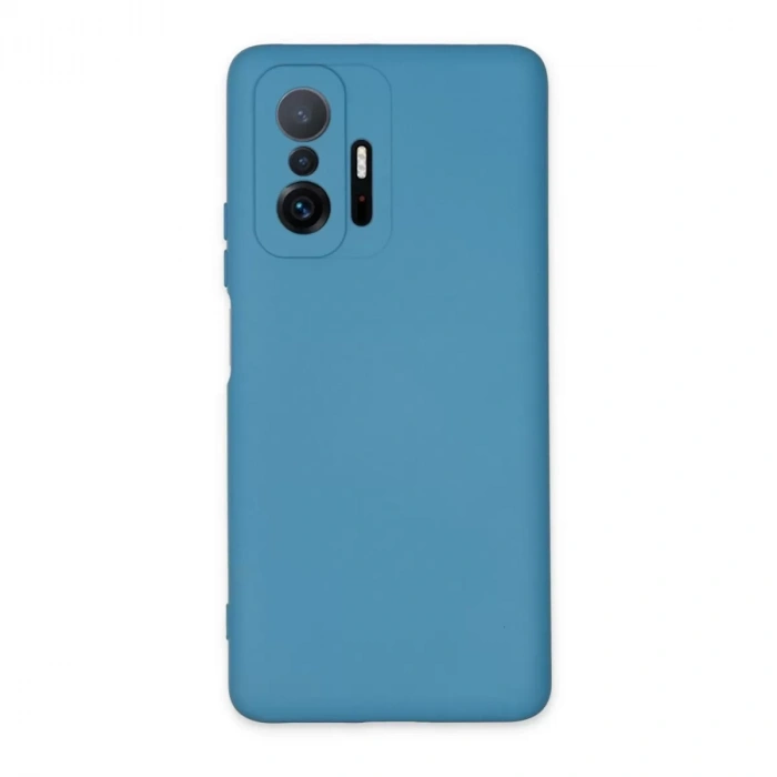 Xiaomi Mi 11t Pro Kılıf Nano İçi Kadife Silikon - Mavi