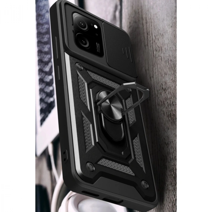 Xiaomi Mi 13t Pro Kılıf Pars Lens Yüzüklü Silikon - Yeşil