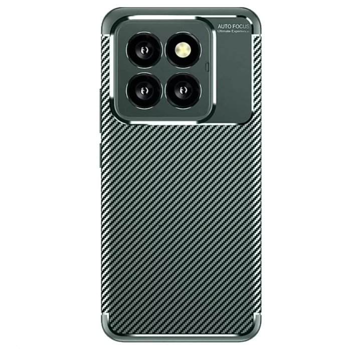 Xiaomi Mi 14t Pro Kılıf Auto Focus Karbon Kapak - Koyu Yeşil