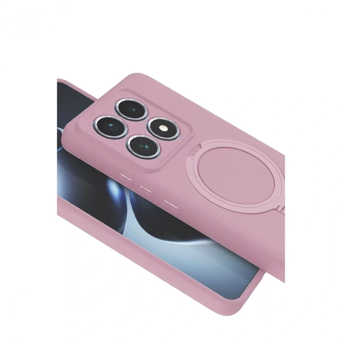 Xiaomi Mi 14t Pro Regal Magsafe Standlı Kapak - Açık Pembe