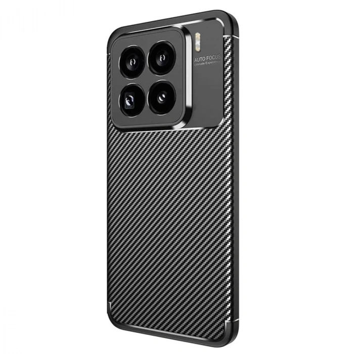 Xiaomi Mi 15 Pro Kılıf Auto Focus Karbon Kapak - Siyah
