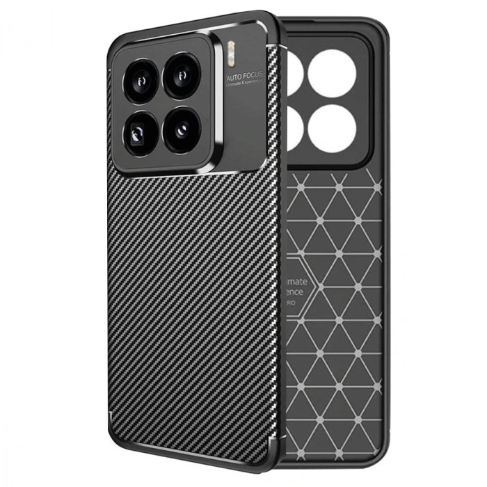 Xiaomi Mi 15 Pro Kılıf Auto Focus Karbon Kapak - Siyah