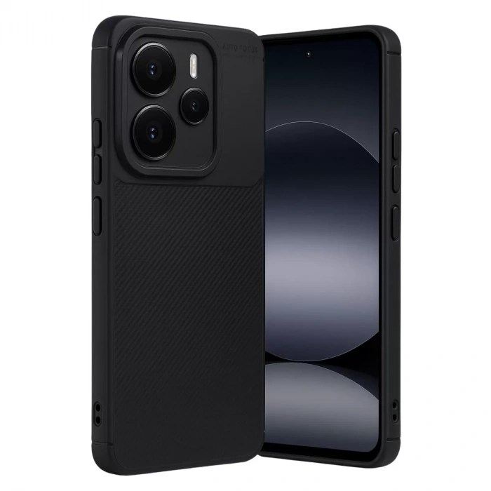 Xiaomi Note 14 5g Auto Focus Karbon Kapak - Siyah