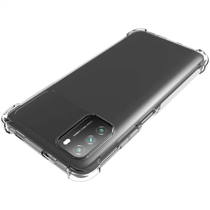 Xiaomi POCO M3 Kamera Korumalı Shockproof Darbe Emici Silikon Kılıf-(5775)