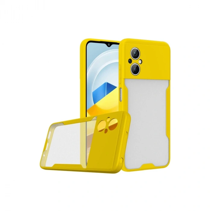 Xiaomi Poco M5 Kılıf Platin Silikon - Sarı