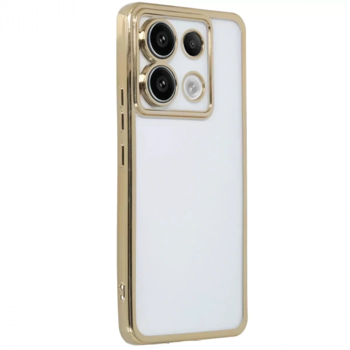 Xiaomi Poco X6 Kılıf Razer Lensli Silikon - Gold