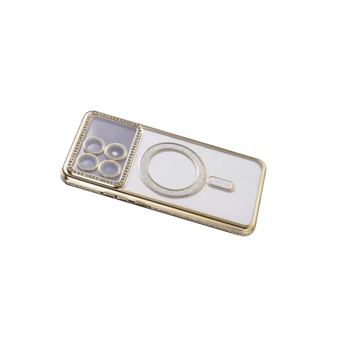 Xiaomi Poco X6 Pro Joke Simli Magneticsafe Kılıf - Gold