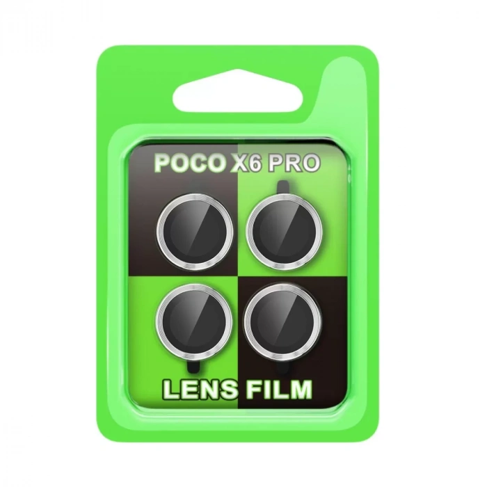 Xiaomi Poco X6 Pro Raze Metal Kamera Lens - Gümüş