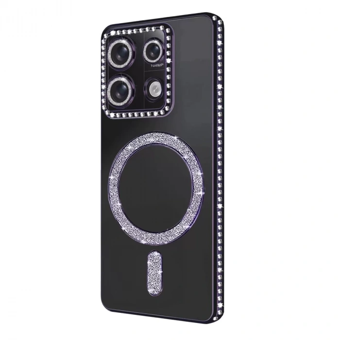 Xiaomi Redmi 13c Joke Simli Magneticsafe Kılıf - Derin Mor