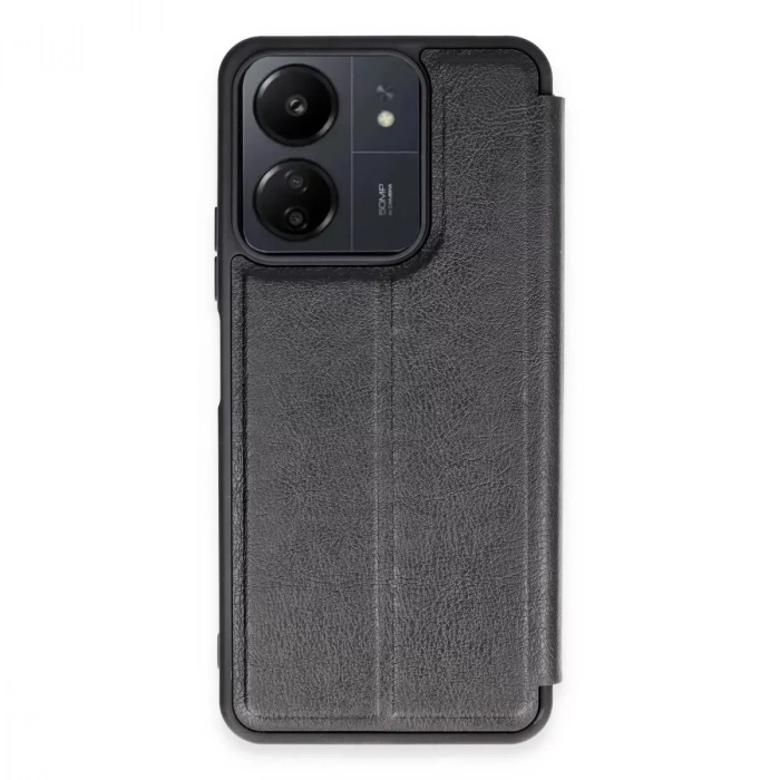 Xiaomi Redmi 13c Kılıf Flip Cover - Siyah
