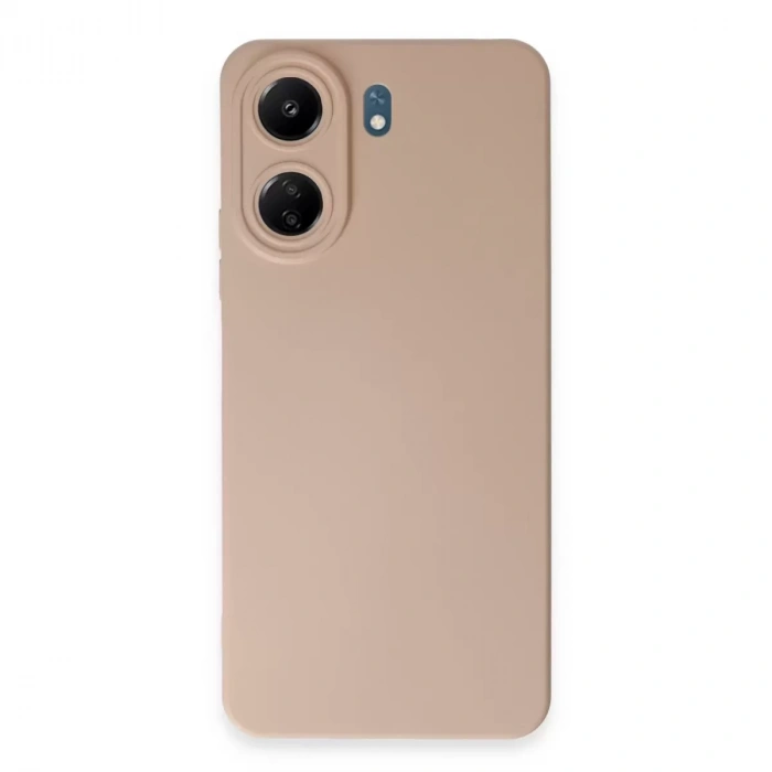 Xiaomi Redmi 13c Kılıf Nano İçi Kadife Silikon - Pudra